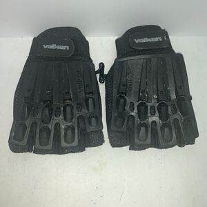 New Valken V-Tac Half Finger Plastic Back Paintball Gloves - Black